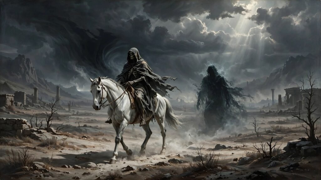 4 horsemen of the apocalypse, 4 horsemen in revelation, 4 horses and rider revelation, rider on pale horse revelation